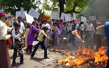 MFI and KAF Members Protest against the Pakistani Government – New Delhi, India — Protest in India