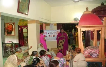 Programme at the Durga Maa Temple in Chhatarpur, India